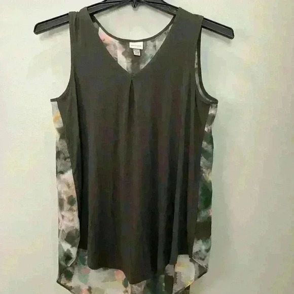 Merona Tops - Merona Tank Top Sz M, Brown with Floral back